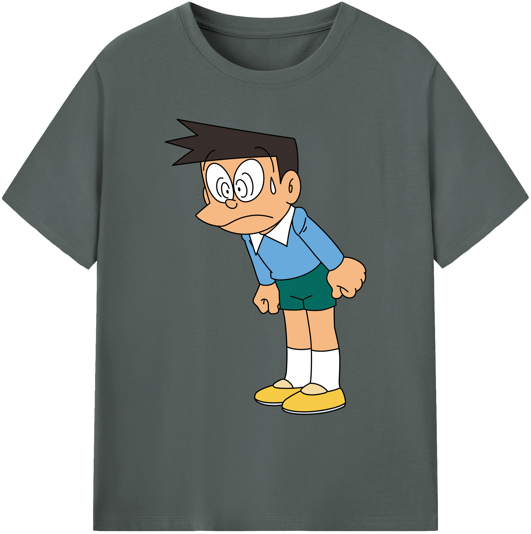 （画像用） ドラえもん 骨川 スネ夫 Doraemon Honekawa Suneo 綿100％ メンズ半袖Tシャツ｜肌触りやわらか＆通気性